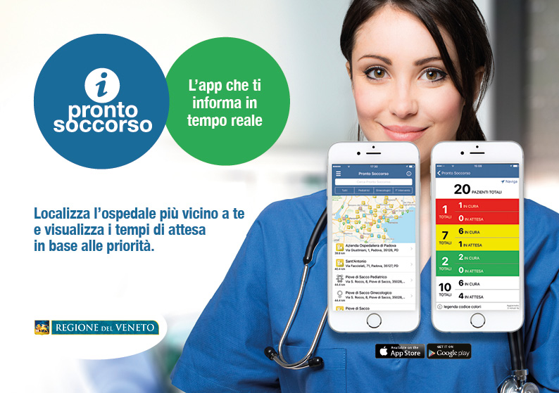 Infermiera mostra le app del pronto soccorso